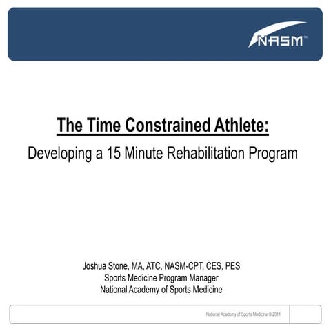 NATA D10: The Time Constrained Athelete