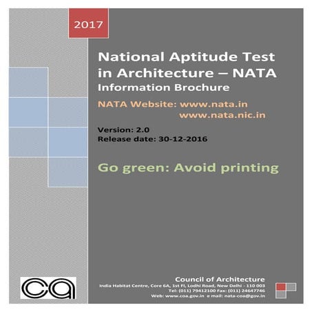 Nata information brochure 2017 entrancezone.com