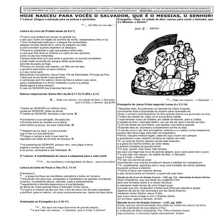 Leituras: 2° Domingo do Tempo Comum - Ano C | PDF