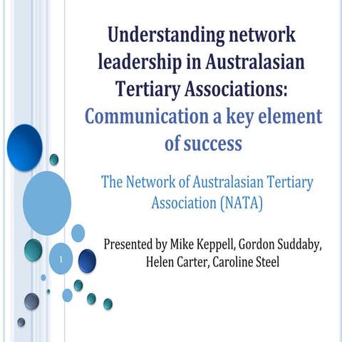 10 principles for good practice in network leadership | PDF