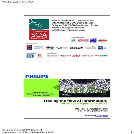 Natasja  Paulssen    S A P  M D M And E S O A At  Philips