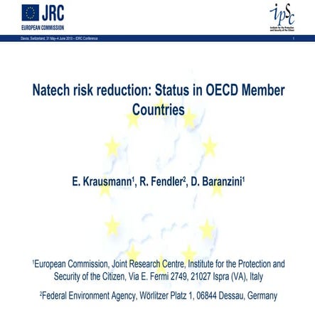 Natech risk reduction: Status in OECD Member Countries | PPT