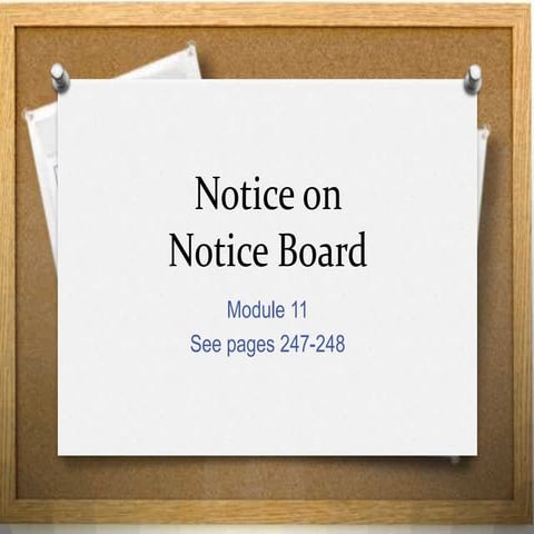 How to write a notice on a notice board (Communication students at FET Colleges)