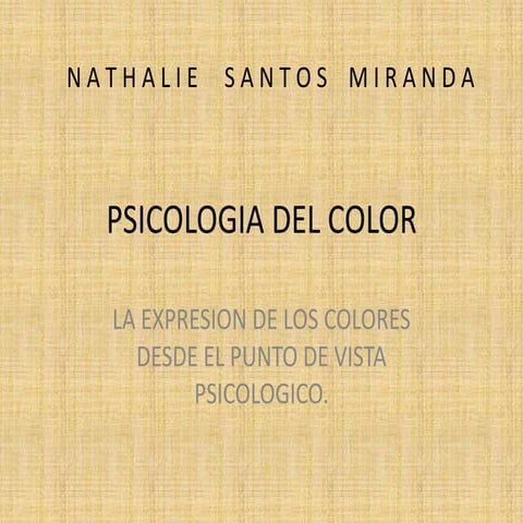Nathalie Santos Psicologia Del Color
