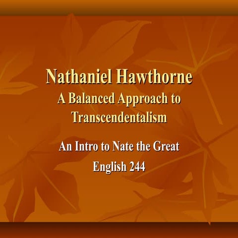 Nathaniel hawthorne
