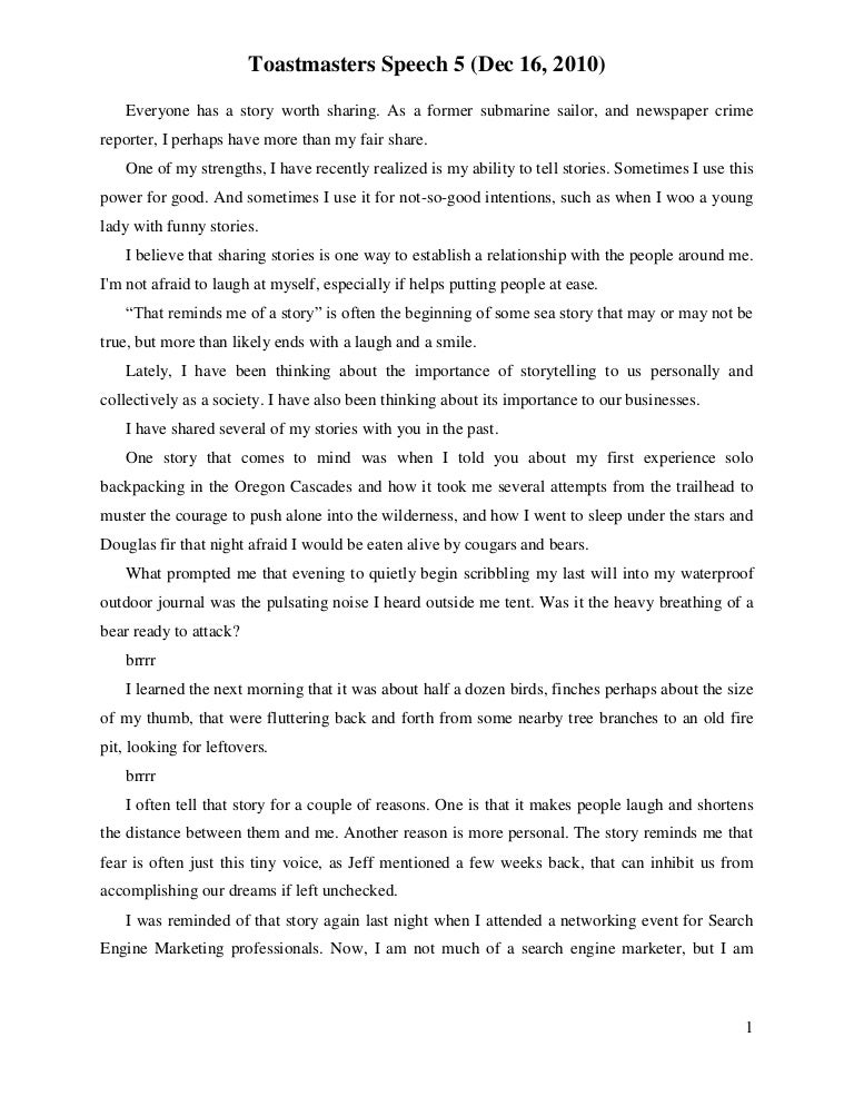 Let Me Tell You A Story