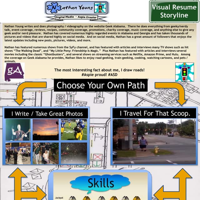 Nathan Young Visual Resume Storyline