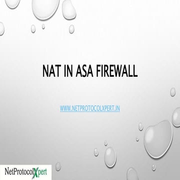 NAT in ASA Firewall