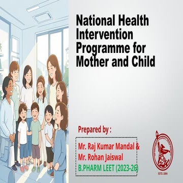 National Health Intervention Programme for Mother and Child ...