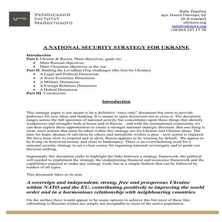 National security strategy