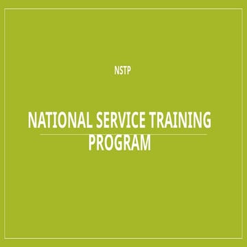 WHAT IS NATIONAL SERVICE TRAINING PROGRAM visual data 5
