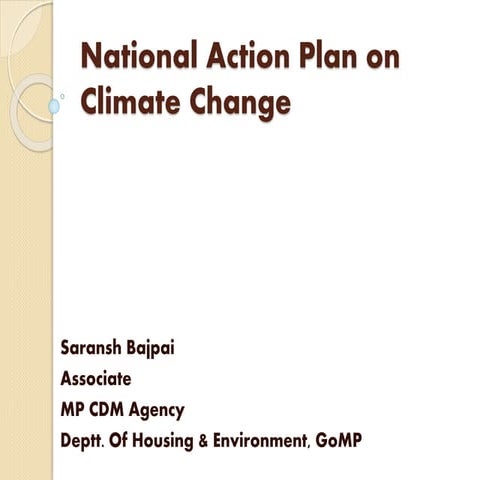 National action plan on climate change