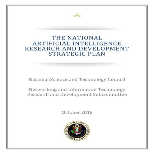 Dr Dev Kambhampati | USA Artificial Intelligence (AI) R&D Strategic Plan