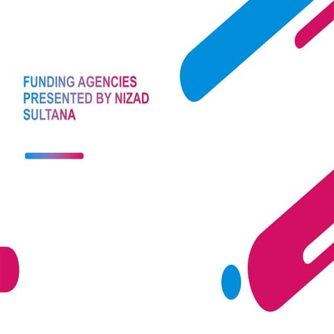 National and international funding agencies in pakistan