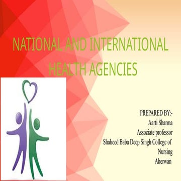 national and international health agencie