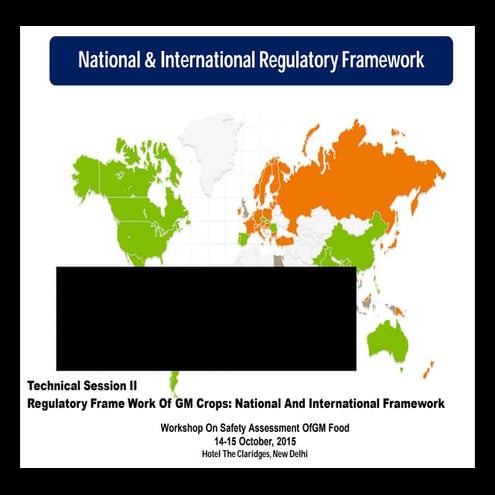 National and International Regulatory Framework for GM Crops_2015