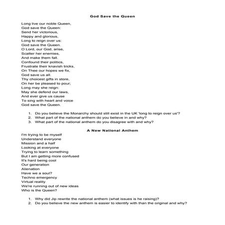Comparing National Anthems