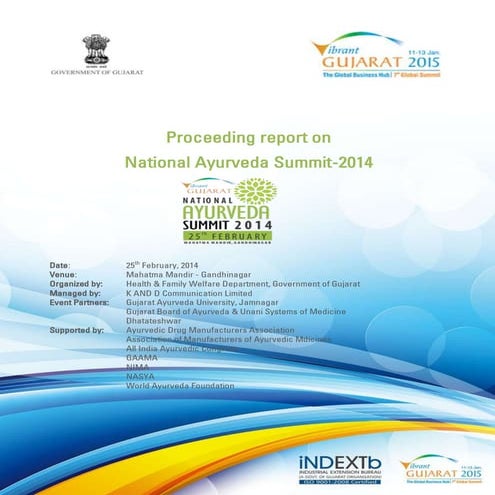 Vibrant Gujarat - National Ayurveda Summit 2014