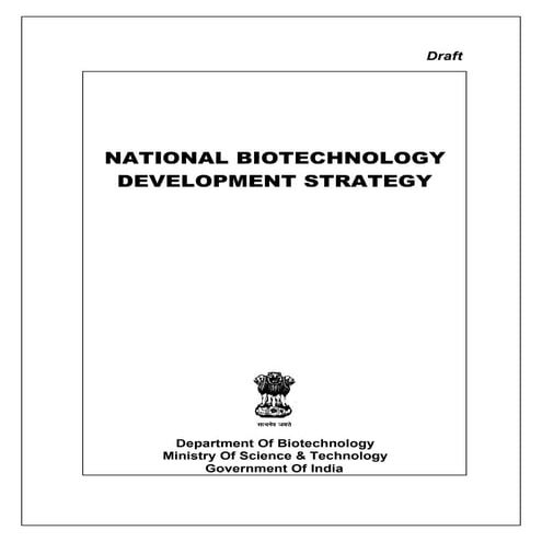 National biotech developemt strategy | PDF
