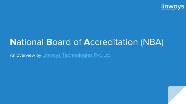 National board of accreditation (NBA)