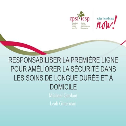 Prévention des infections et stratégies de contrôle en soins à domicile et so...