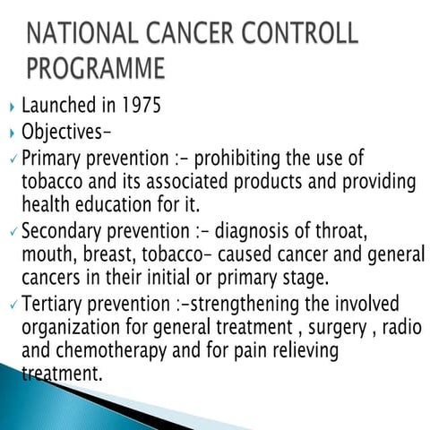 National cancer control programme | PPTX