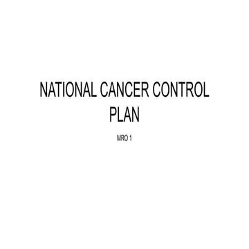 National cancer control programme | PPTX