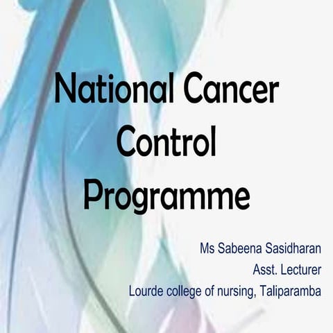 National cancer control programme | PPTX
