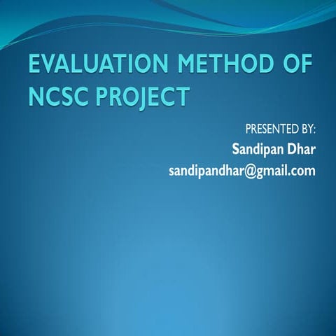 National childrens’ science congress.evaluation method1