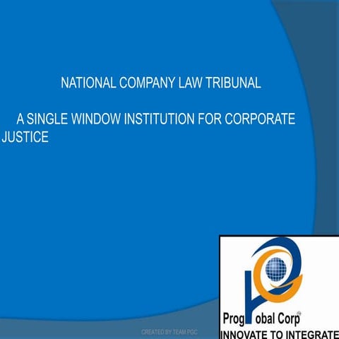 National company law tribunal — NCLT in comapnies bill 2013 Provisions 