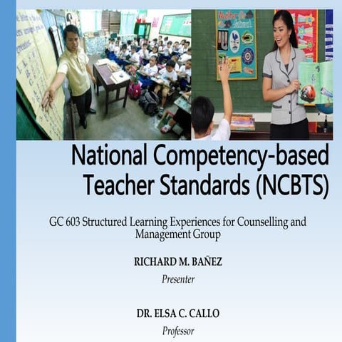 National competency based teacher standards (ncbts)