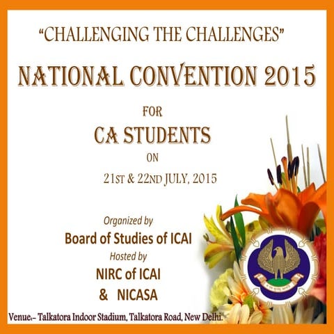 National Convention 2015 for CA Students | PDF