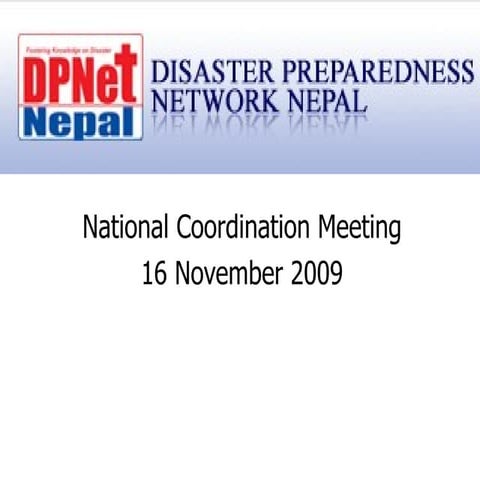 National coordination meeting