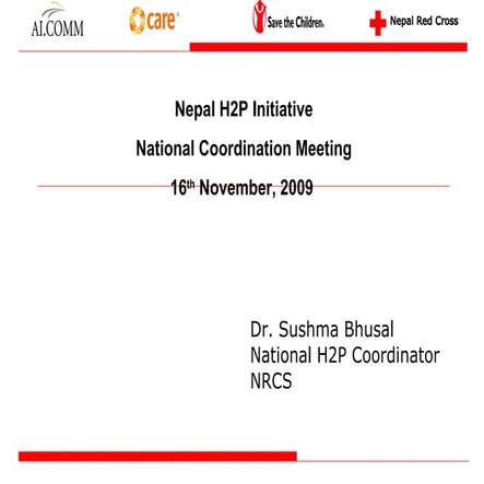 National coordination meeting 16th nov