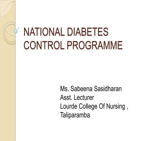 National diabetes control programme