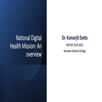 National digital health mission new | PPTX