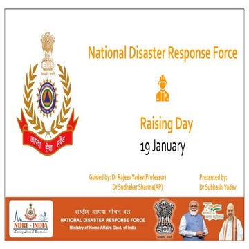 National Disaster Response Force Logo National Disaster Response Force