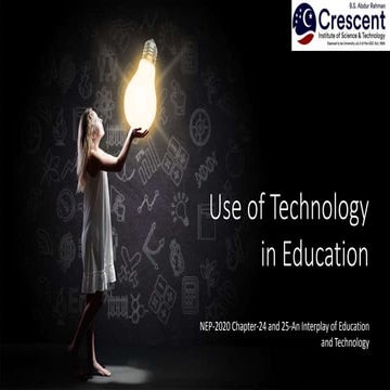 National educational policy on leveraging technology