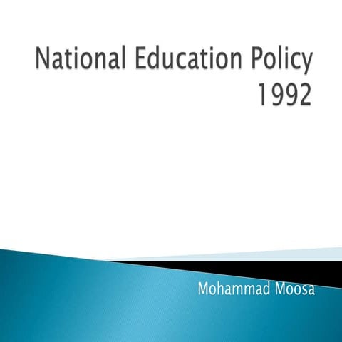 National education policy 1992