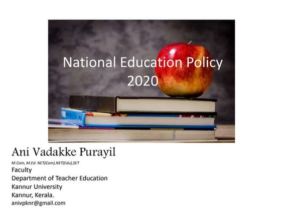 PPT on national education policy india 2020 | PPT