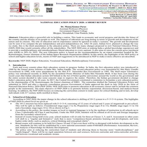 NATIONAL EDUCATION POLICY 2020 A SHORT REVIEW.pdf