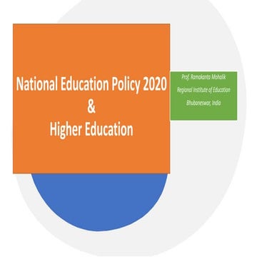 National Education Policy 2020 & Higher Education