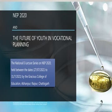 National e lecture series  nep 2020 vocational education