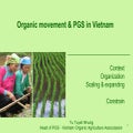 National Experiences -  Organic movement & PGS in Vietnam