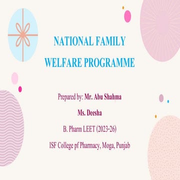 National family welfare programme | PPTX