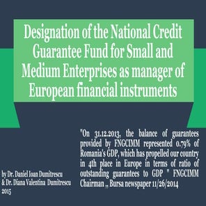 National funds for smes loans guarantees