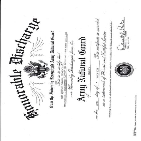 National guard honorable discharge | PDF