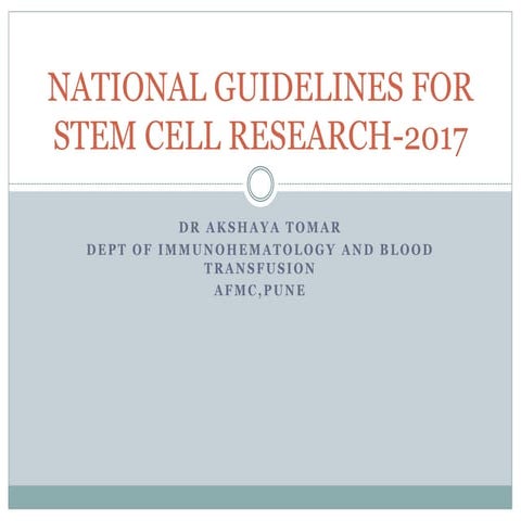 National guidelines for stem cell research-2017