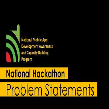 National Hackathon - Problem Statements