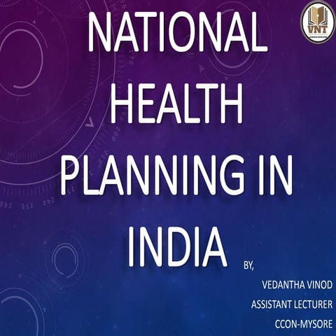National health planning in india 